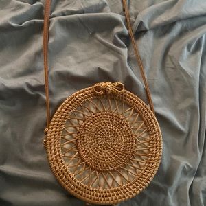 Brown wooden purse